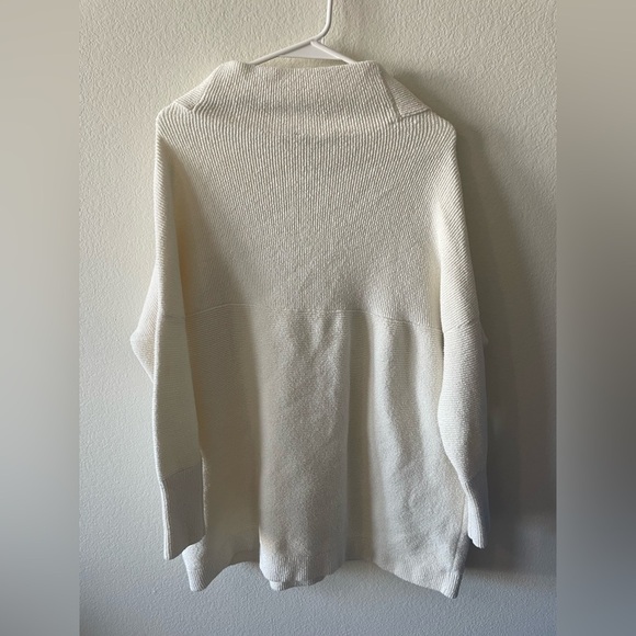 Free people white ottoman slouchy tunic collated cotton blend sweater - Picture 2 of 5
